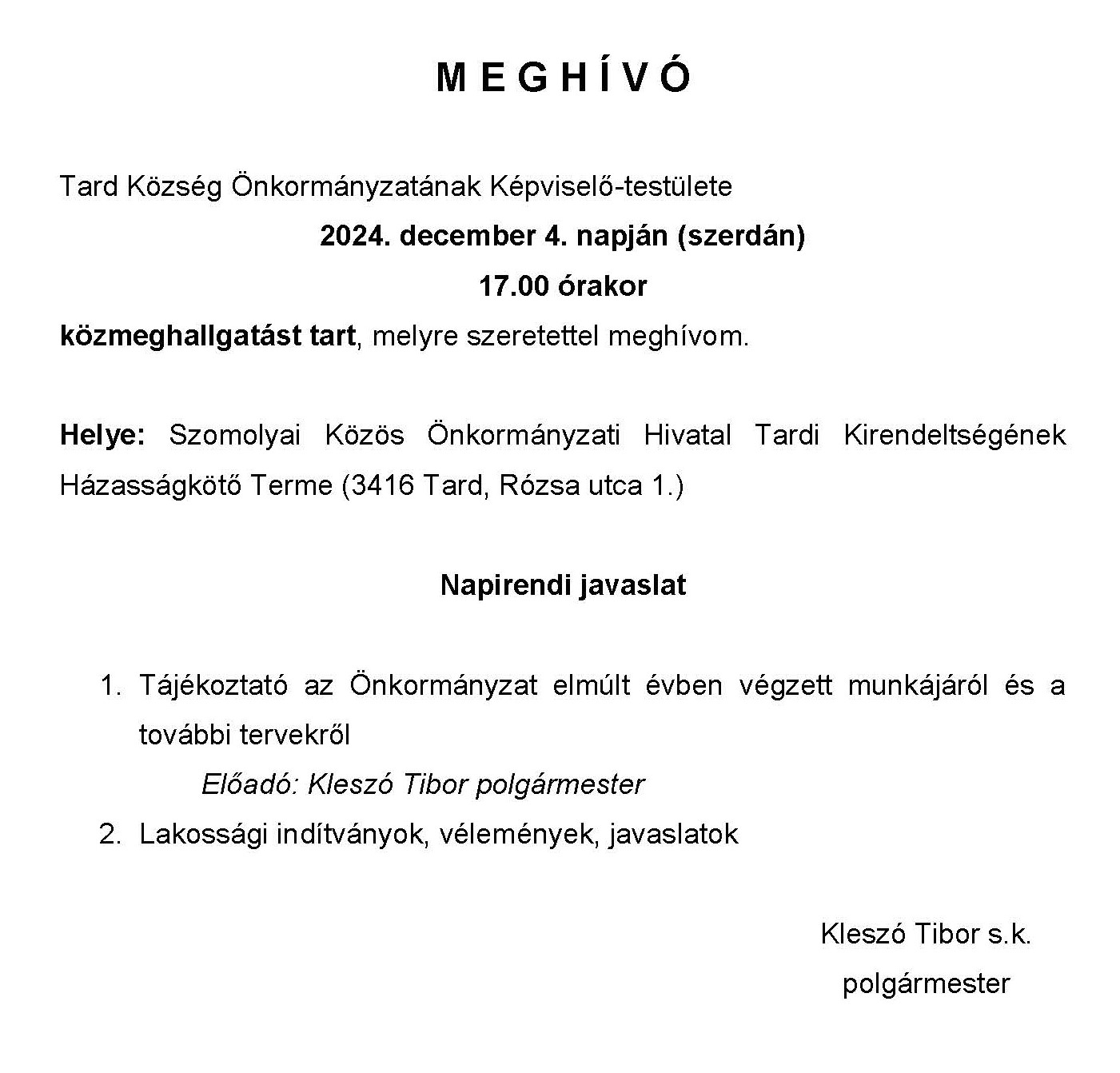 meghivo kozmegh